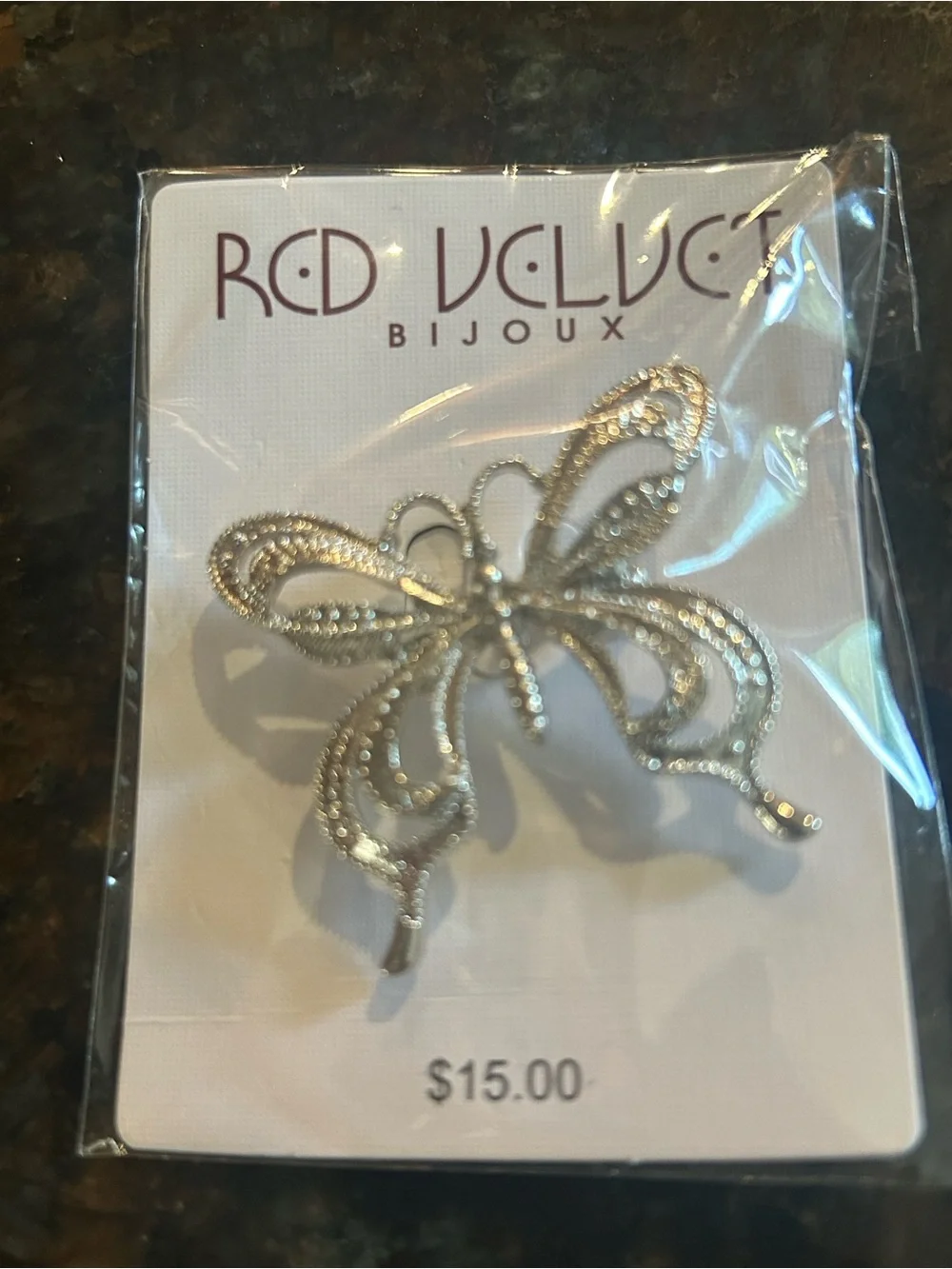 Vintage Butterfly Brooch Pin Silver Tone EUC Nature Wedding Jewelry NEW
